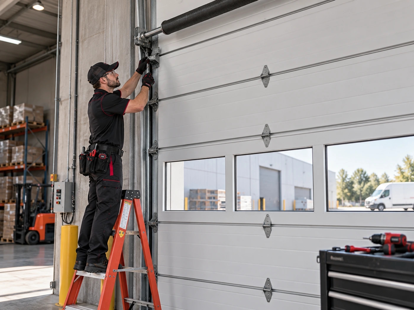 Commercial garage door service